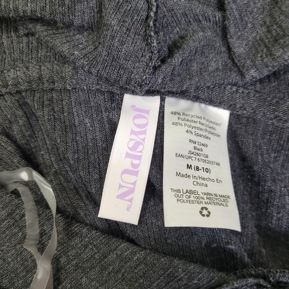 Joyspun hooded Rib Knit Robe Grey Med 8-10 - Picture 6 of 9